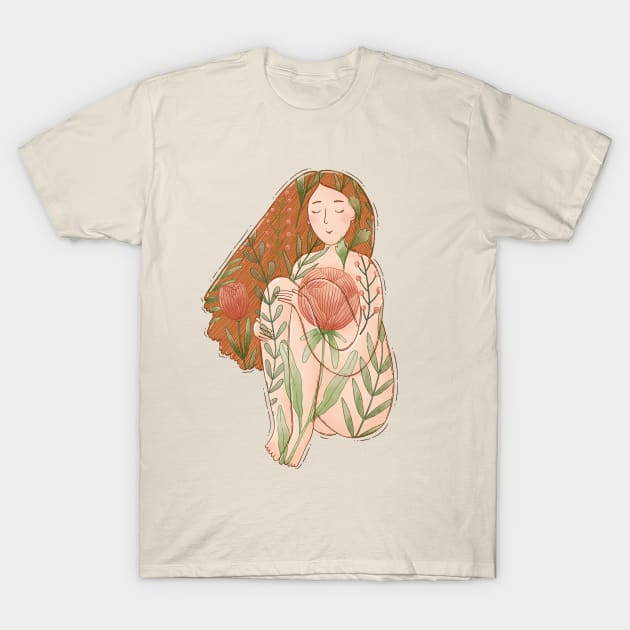 Blooming Girl T-Shirt by Tania Tania